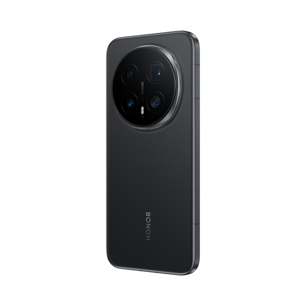 Mobilný telefón HONOR Magic8 Pro 5G 12 GB / 512 GB čierny Detail trojitého fotoaparátu HONOR Magic8 Pro s rozlíšením 200 + 50 + 50 Mpx