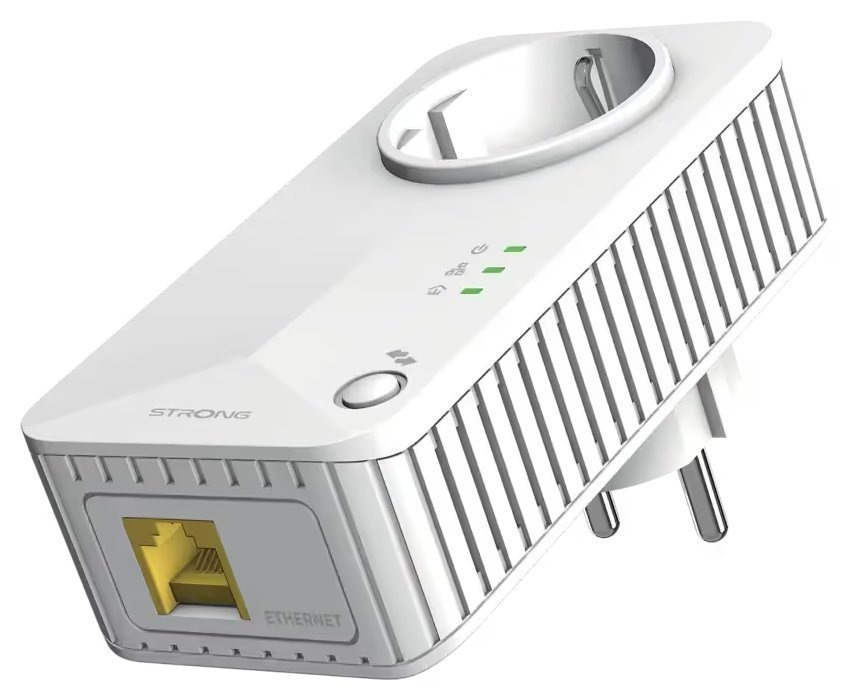 Sieťový rozvod LAN po 230V Strong sada 2 adaptérov Powerline 600 DUO EU/ 600 Mbit/s/ 1x LAN biely Sieťový rozvod LAN po 230V s rýchlosťou LAN až 100 Mbit