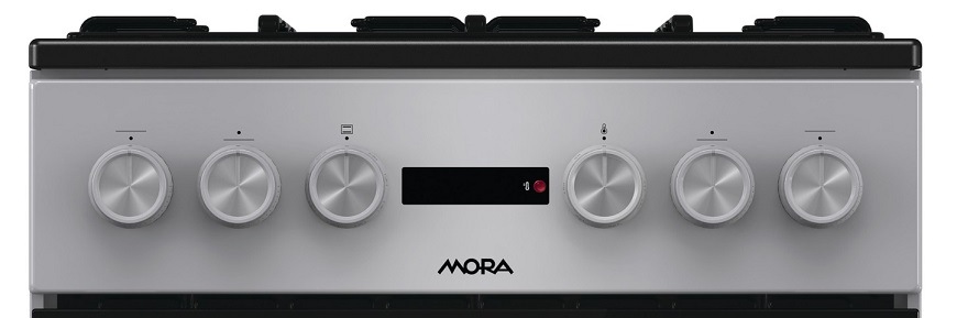 Kombinovaný sporák Mora K5255D1S, Inoxlook, ovládací panel