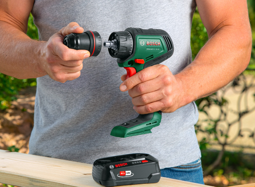 Výmena skľučovadla pri vŕtacom skrutkovači Bosch AdvancedDrill 18V-80 pri príprave náradia