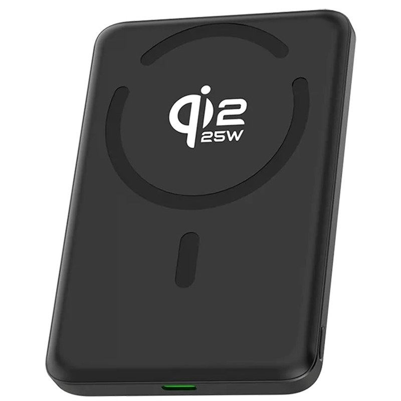 Powerbanka ERPOWER Twiggy Qi2 5000 mAh je vyhotovená v praktickom čiernom prevedení