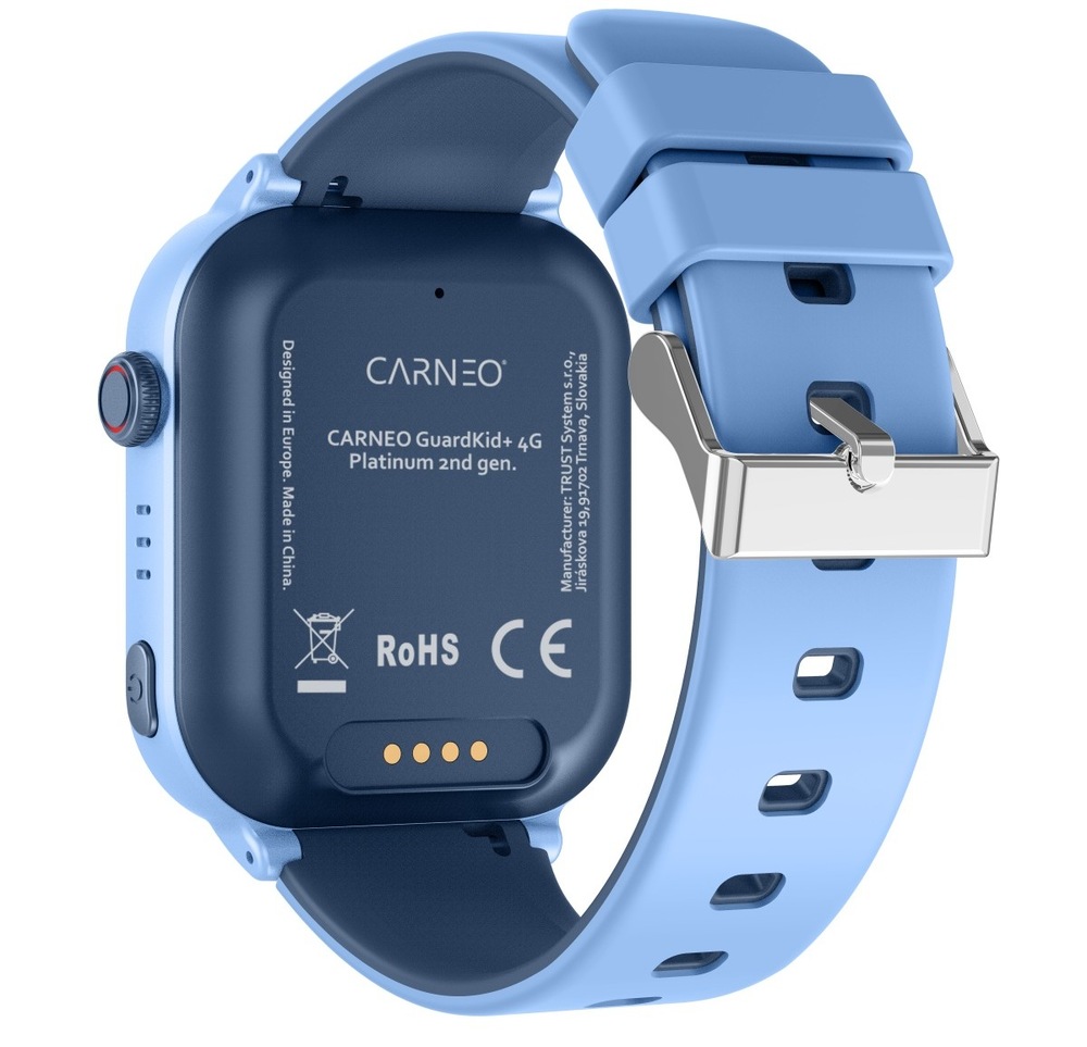 Inteligentné hodinky Carneo GuardKid+ 4G Platinum 2nd Gen modré Chytré hodinky Carneo poskytujú rodičom prehľad o polohe dieťaťa