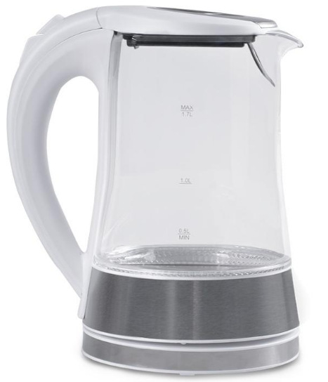 Rýchlovarná kanvica Orava VK-4017 W, 1,7 l biela/sklo Orava VK-4017