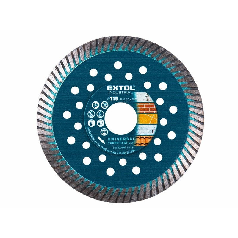 Kotúč diamantový EXTOL Industrial 8703051 115x22,2x2mm