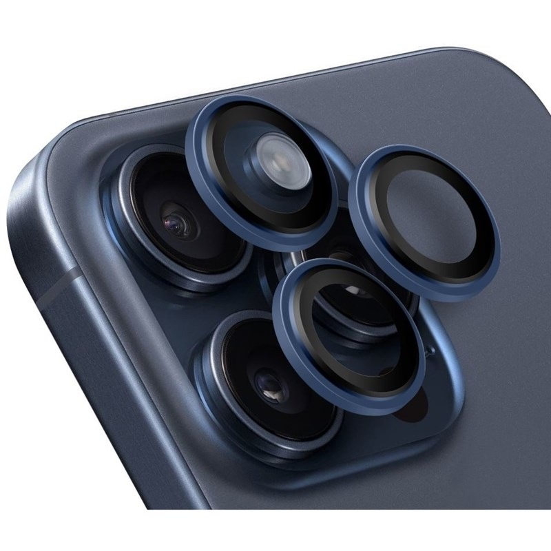 Ochranné sklo šošovky fotoaparátu Obal:Me Lens Protector na Apple iPhone 15 Pro/15 Pro Max modré