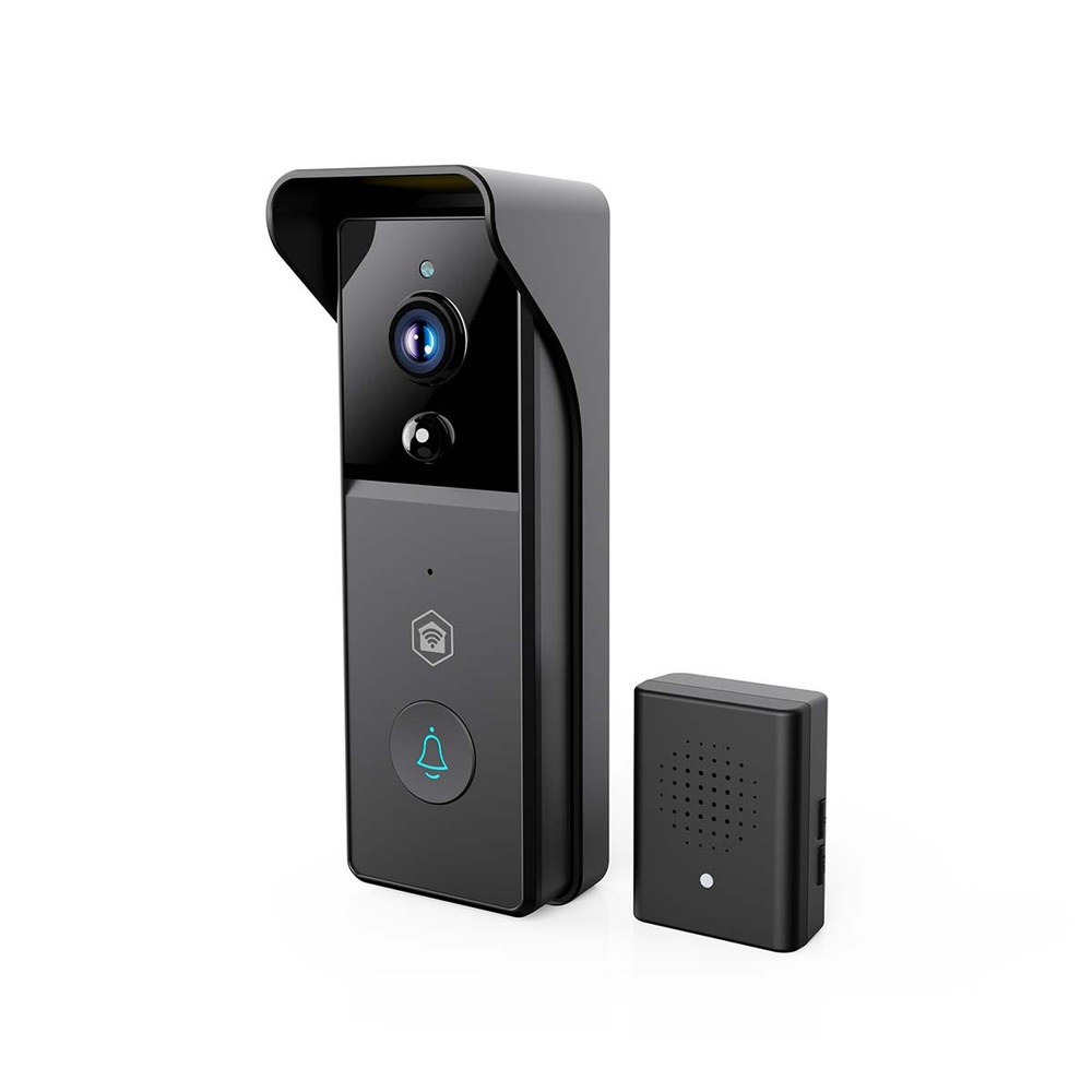 Videozvonček Nedis SmartLife WIFICDP21BK v čiernom prevedení