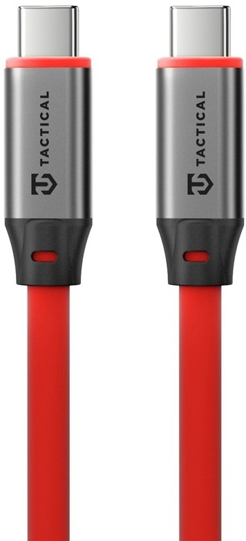 Kábel Tactical Fat Man 2.0 USB-C/USB-C s dĺžkou 1m v červenej farbe