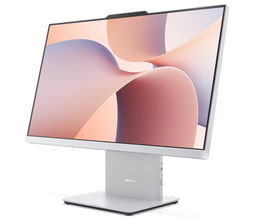 Zapnutý Počítač All In One Lenovo IdeaCentre 24ARR9 23.8" otočený doľava