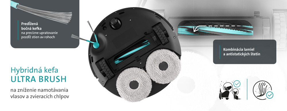 Robotický vysávač ETA Nuovo30 Aqua Pro 7983 90000 čierny Robotický vysávač ETA Nuovo 30 Aqua Pro
