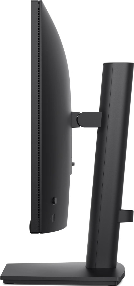 Monitor Dell Pro E2426HB čierny Monitor Dell z bočného pohľadu s tenkým profilom, robustným stojanom a kĺbom na nastavenie sklonu obrazovky.