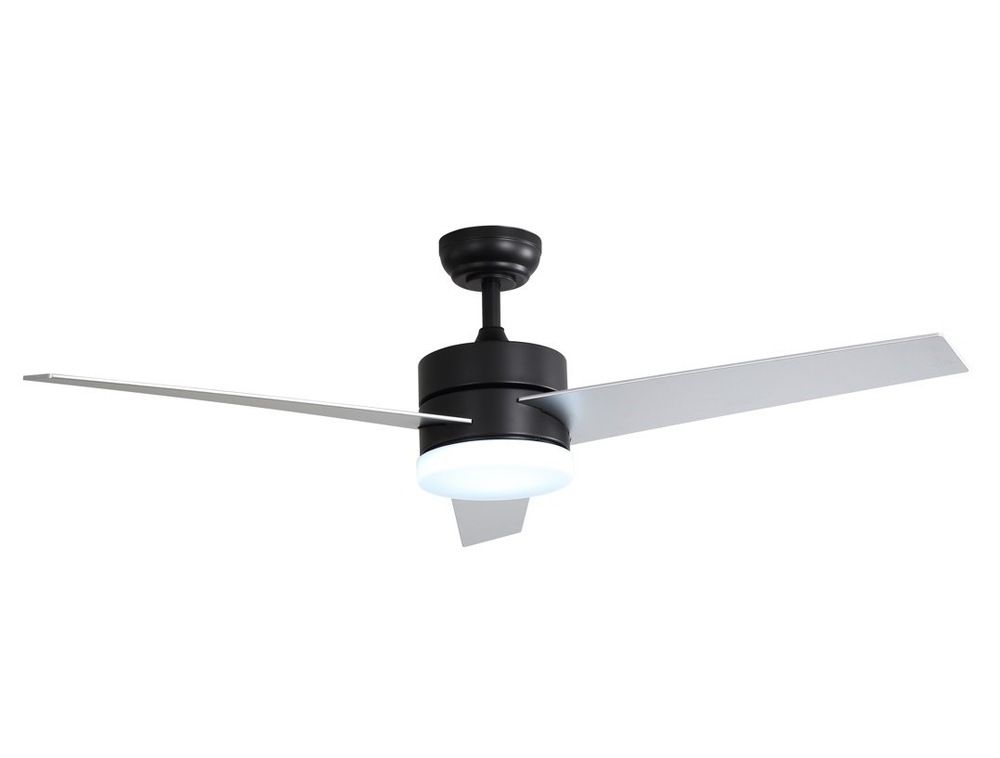 Stropné svietidlo IMMAX NEO LITE VARIABLE SMART LED s ventilátorom, 24W, Wi-Fi, TUYA - čierne / hnedé