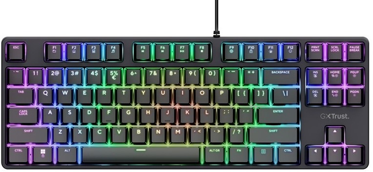 Herí klávesnica Trust GXT 864 s US layoutom a funkciou Anti-ghosting