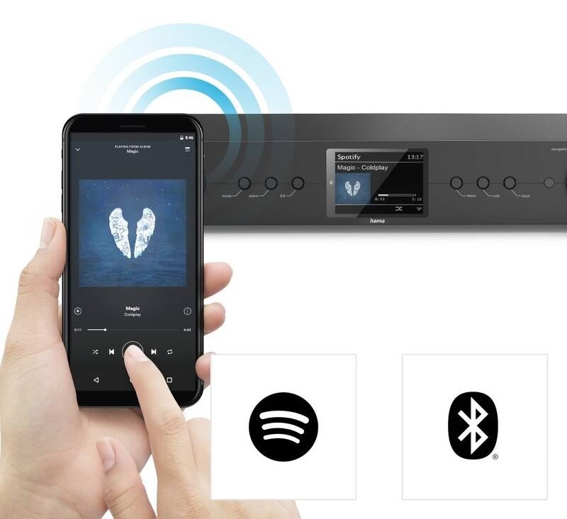 Internetový rádioprijímač s DAB+ Hama DIT2105SBTX čierny Internetový rádioprijímač s DAB+ Hama DIT2105SBTX čierny