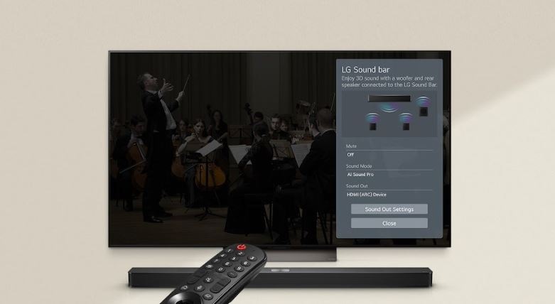 Soundbar LG S60T čierny LGGS40T wow rozhraní