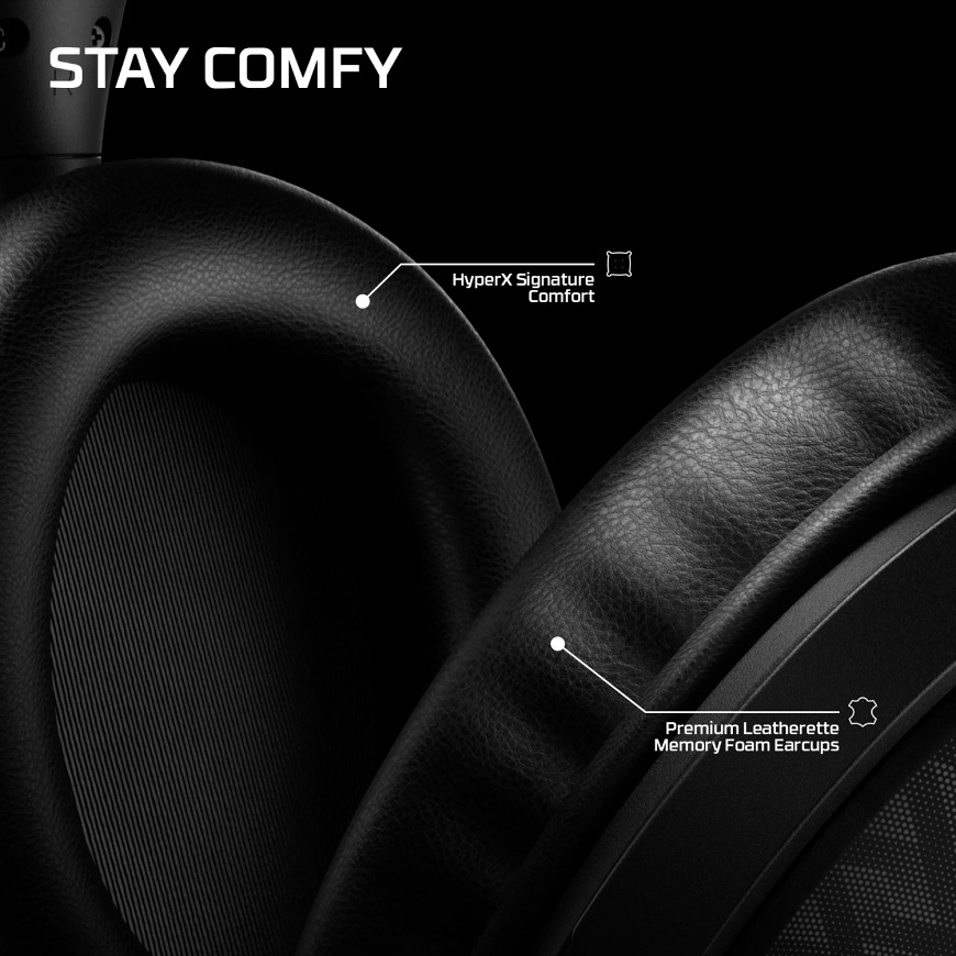 Headset HyperX Cloud Stinger 3 Wired čierny Náušníky z pamäťovej peny s koženkovým povrchom pre dlhodobé pohodlie pri hraní