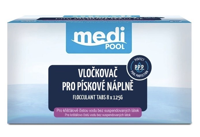 Bazénová chémia MediPOOL na dezinfekciu vody, hmotnosť 1 kg