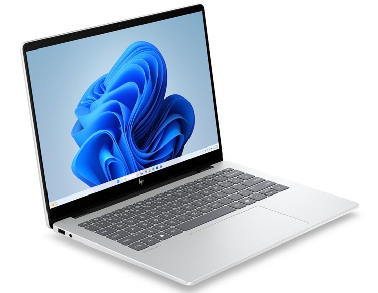Notebook HP OmniBook X AI 14-ka0070ncx + Game Pass predplatné na 2 mesiace strieborný Detail obrázku notebooku.