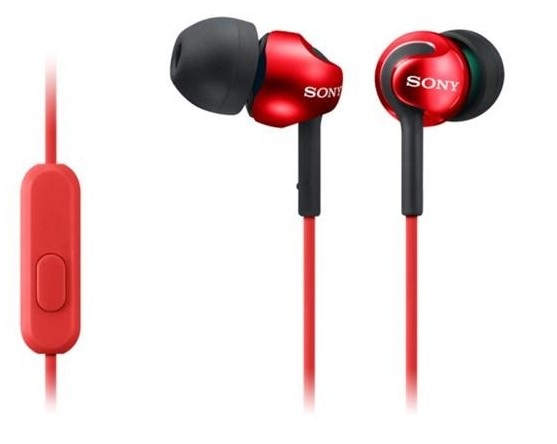 Slúchadlá Sony MDR-EX110AP červená