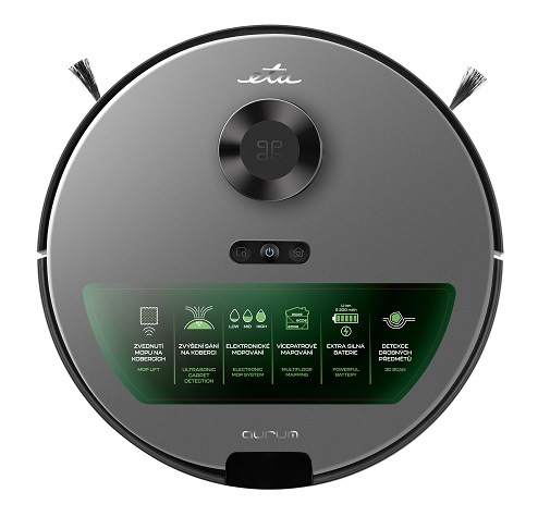 Robotický vysávač ETA Aurum 5241 90000 sivý Robotický vysávač ETA Aurum 524190000, viacposchodové mapovanie