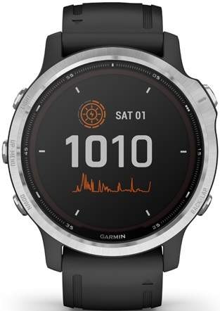 Inteligentné hodinky Garmin fenix6S Solar - Silver/Black Band