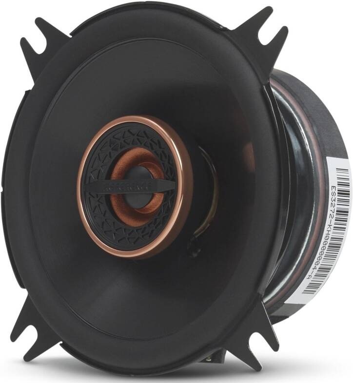 Reproduktory Infinity REF-4032CFX čierne Bočný pohľad na reproduktor Infinity REF-4032CFX s viditeľným magnetom a kompaktnou konštrukciou pre montáž do dverí auta