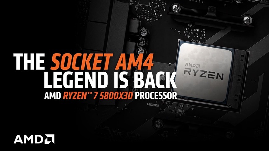 Procesor AMD Ryzen 7 5800X3D Anniversary Edition AMD Ryzen 7 5800X3D 10th Anniversary Edition procesor v pätici AM4 na základnej doske.