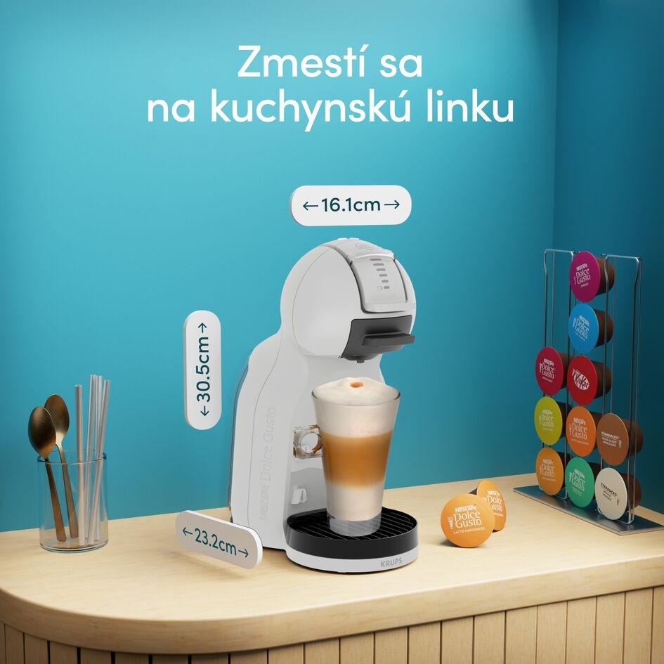 Kapsulový kávovar Krups NESCAFÉ Dolce Gusto Mini Me 2 KP143GF0 Artic Grey sivý