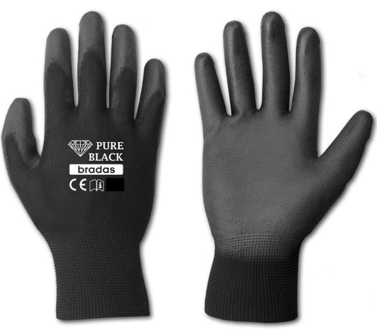 Rukavice Bradas PURE BLACK PU 9 Rukavice Bradas PURE BLACK PU 9