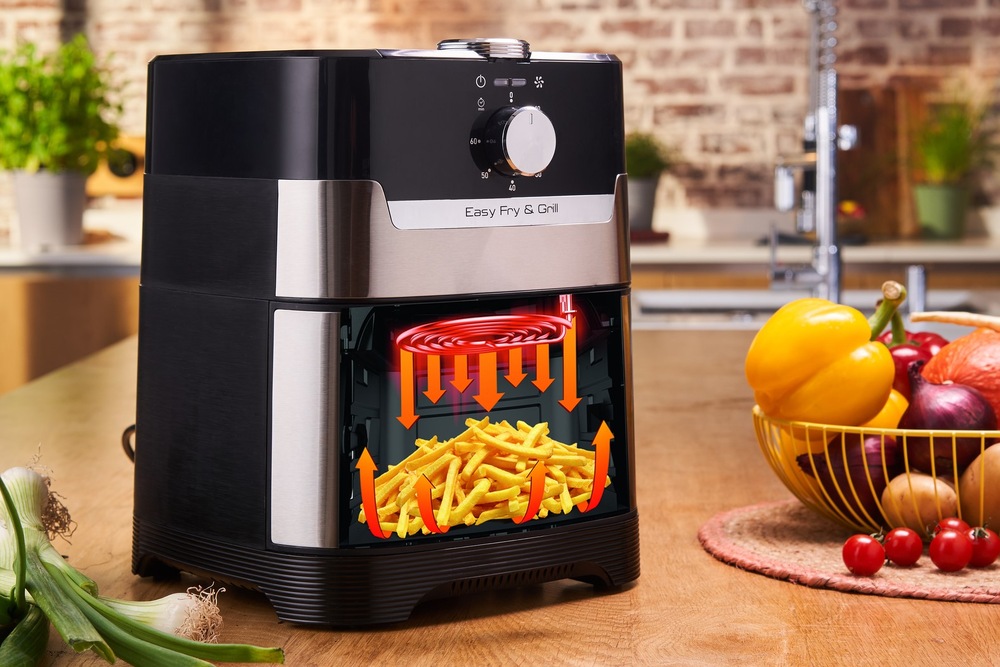 Fritéza teplovzdušná Tefal FW201815 Easy Fry & Steam 3v1 čierna Tefal FW201815 Easy Fry Grill & Steam