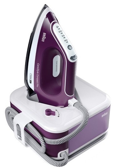 Žehliaci systém Braun CareStyle Compact Pro IS2577.VI biely/fialový Žehliaci systém Braun IS2577.VI CareStyle Compact Pro a pohľad zhora