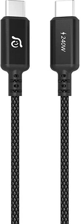 Kábel ADAM Elements CASA P200 USB-C/USB-C 240W, 2 m, čierna