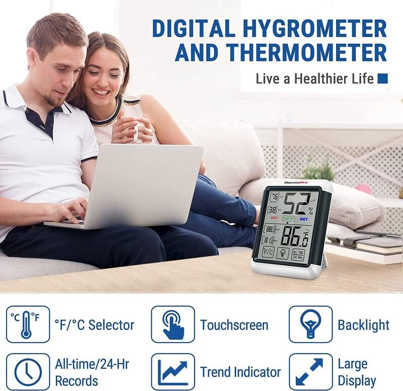 Teplomer ThermoPro TP-55 čierny/biely Teplomer ThermoPro TP-55 čierny/biely