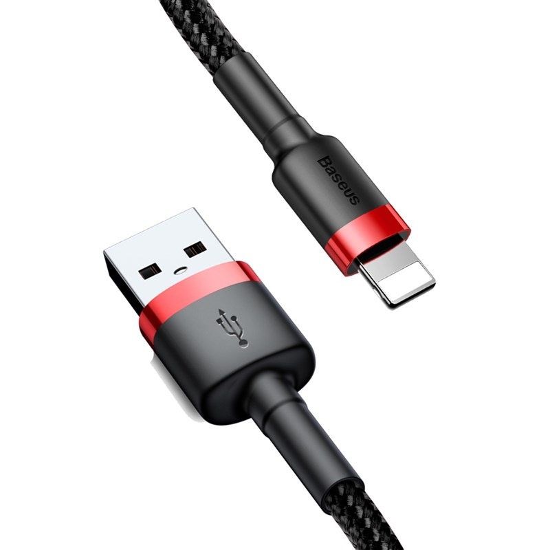 Kábel Baseus Cafule USB/Lightning, 1,5A, 2m čierny/červený
