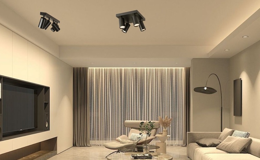Bodové svietidlo IMMAX NEO LITE PUNTO-4S SMART, Wi-Fi, BEACON, TUYA čierne