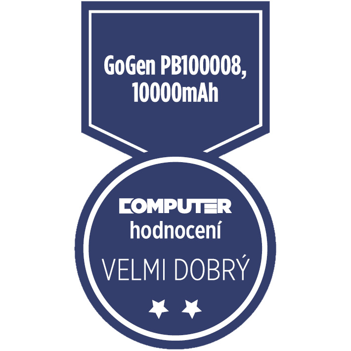 Powerbank GoGEN PB100008 10000 mAh, USB-C PD 20W červený Powerbank GoGEN 10 000 mAh PB100008
