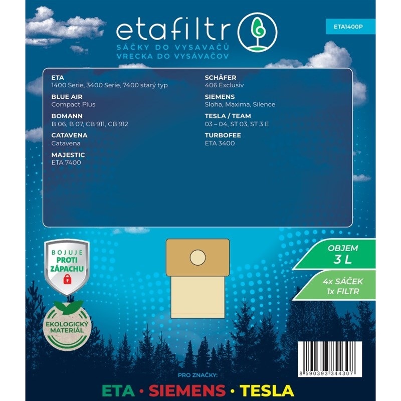 ETAFilter vrecká do vysávačov ETA, Siemens, Tesla