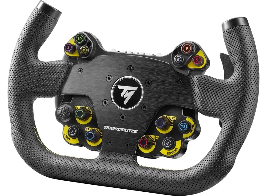 Volant Thrustmaster EVO Racing 31U Leather Add-on, PS5/4, Xbox Series, Xbox One, PC čierny Široký záber volantu EVO Racing 31U s perforovanými úchopmi a ovládacími prvkami