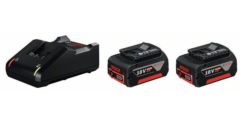 Set batérie a nabíjačky Bosch Professional GBA 18V 4.0Ah (2ks) + GAL 18V-40 Bosch 2× GBA 18V 4.0Ah