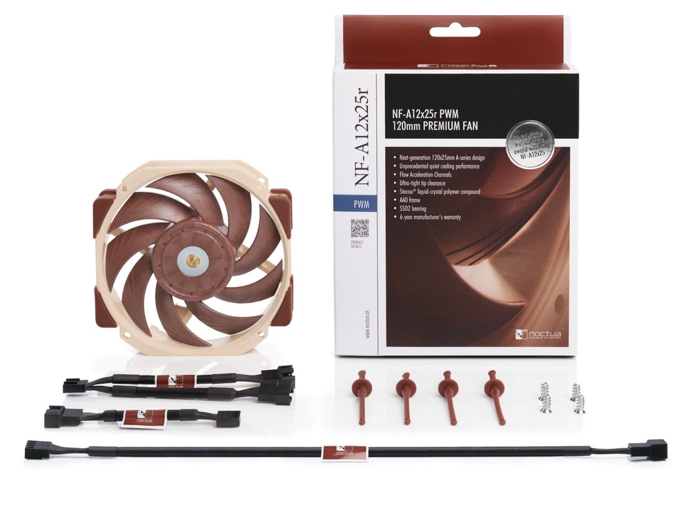 Ventilátor Noctua NF-A12x25r PWM hnedý Ventilátor Noctua NF-A12x25r PWM hnedý