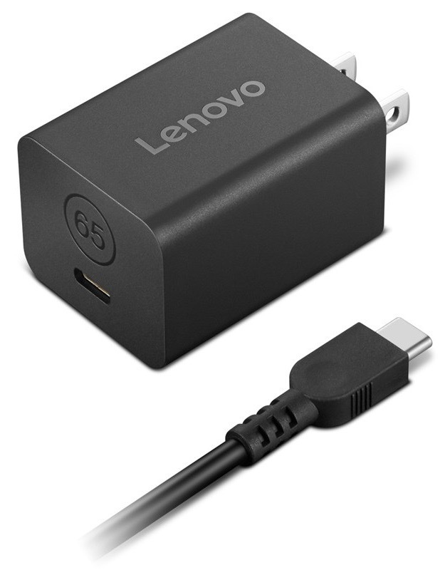 Napájací adaptér Lenovo s výkonom 65 W, čierna farba
