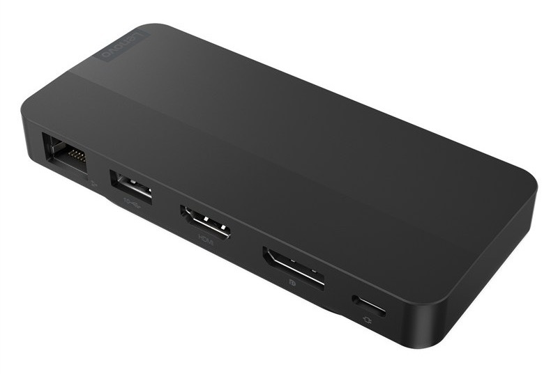 Dokovacia stanica Lenovo s podporou Plug & Play, čierna farba