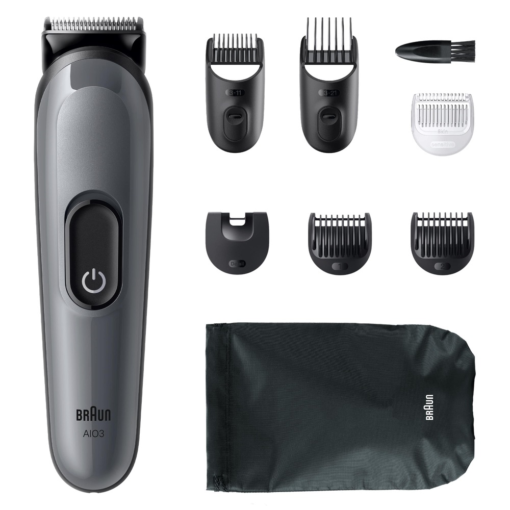 Zastrihávač multifunkčný Braun Series 3 AIO3540 sivý