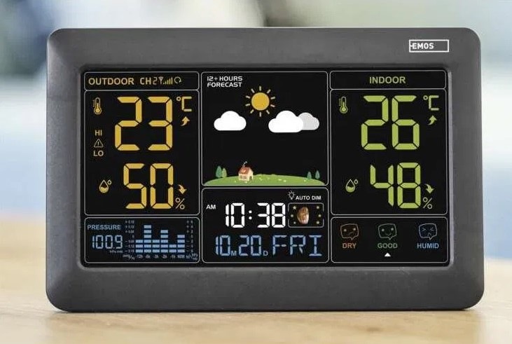 Meteorologická stanica EMOS E0387 čierna Meteorologická stanica EMOS E0387 čierna