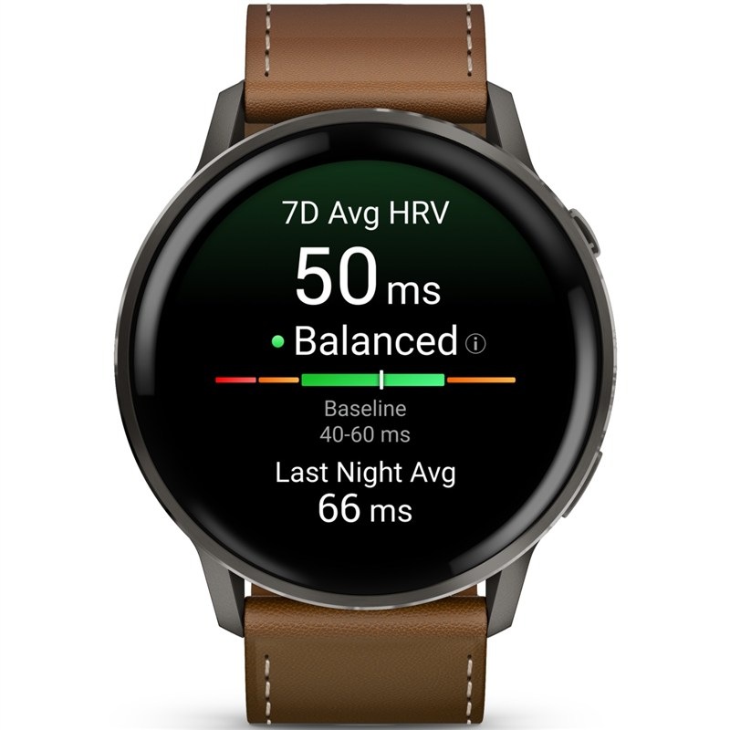 Garmin Venu 4 (41mm), Black/Slate + Leather