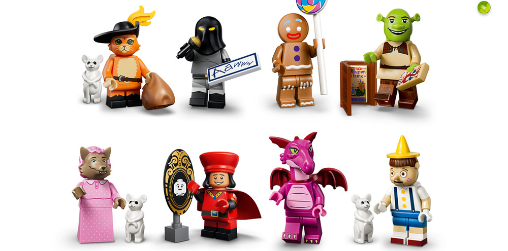Stavebnica LEGO® Minifigúrky 71053 Séria Shrek Figúrky zo Shreka sa hodia na vystavenie, hranie obľúbených scén aj vymýšľanie nových príbehov na cestách.