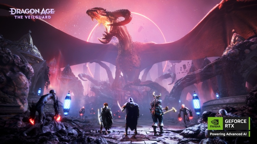 Herný monitor GIGABYTE G27Q2 čierny Snímka z hry Dragon Age The Veilguard na monitore GIGABYTE G27Q2