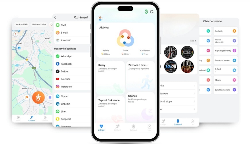 Detailná vizualizácia zobrazenia mobilnej aplikácie.