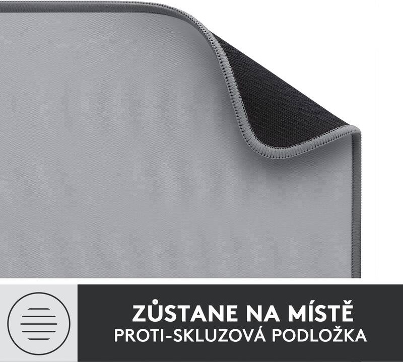 Podložka pod klávesnicu a myš Logitech Desk Mat Studio Series. 30 x 70 cm sivá Podložka pod klávesnicu a myš Logitech Desk Mat Studio Series. 30 x 70 cm sivá