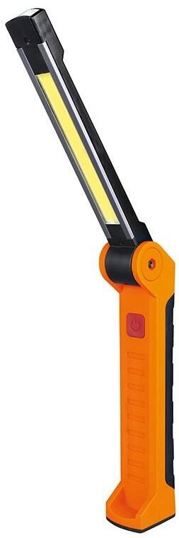 Lampáš Solight WM20, Pracovná nabíjacia LED lampa, 500lm + 70lm, COB, Li-Ion, USB čierna/oranžová