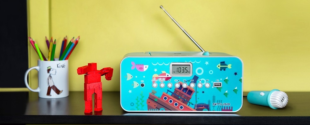 Rádioprijímač s CD MUSE M-29KB modrý
